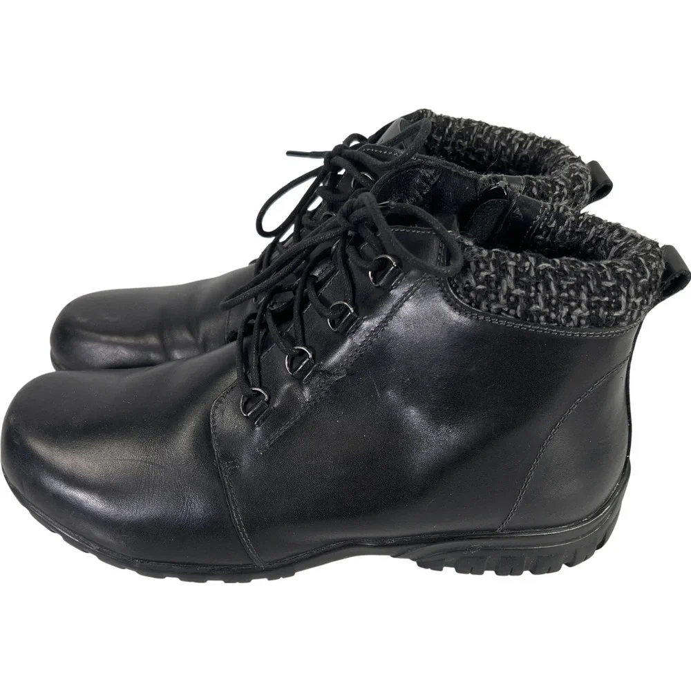 Propet Women’s Black Leather Delaney Ankle Boots - 9.5 W(D) - Picture 5 of 8